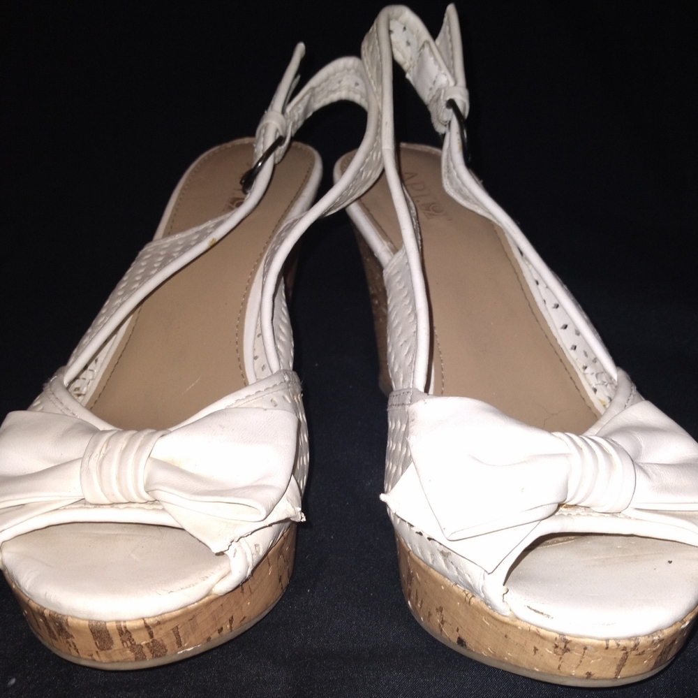 Dress wedge open toe heel, Apt 9, sz 7.5